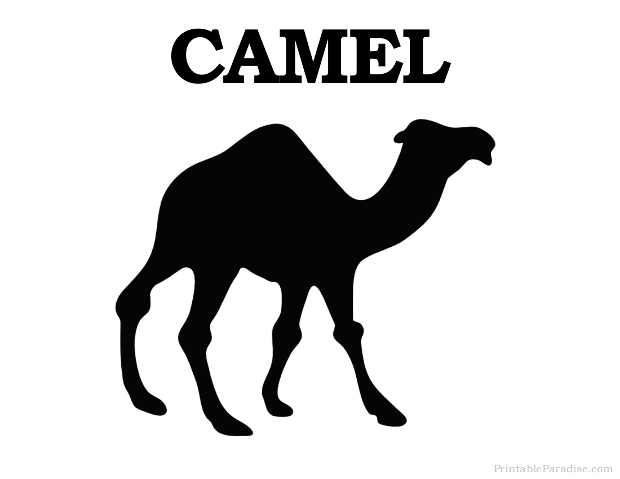 printable camel silhouette