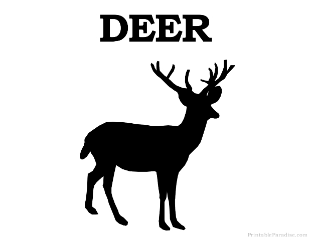 Printable Deer Silhouette