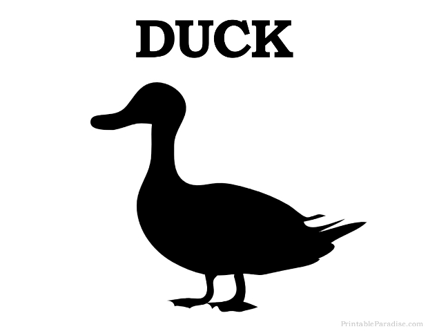 printable duck silhouette