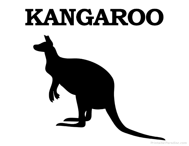 Printable Kangaroo Silhouette