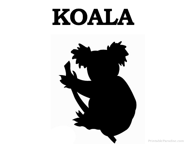 Printable Koala Silhouette