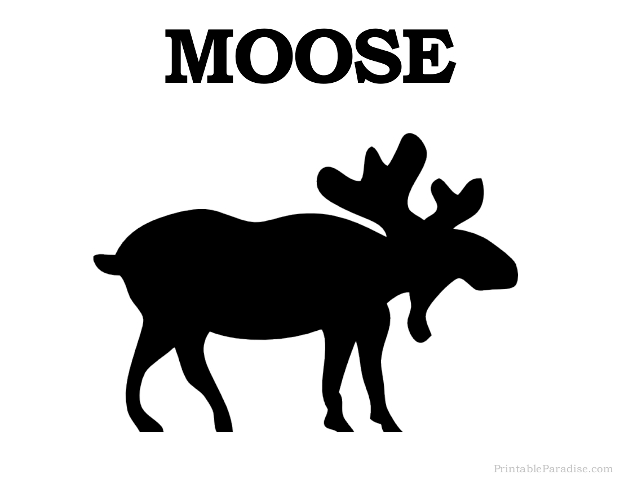 Printable Moose Silhouette