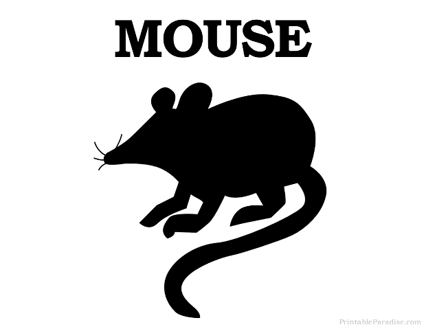 Printable Mouse Silhouette