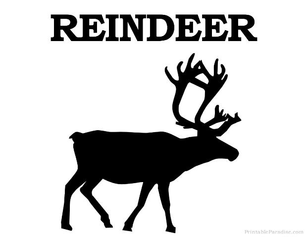 Printable Reindeer Silhouette