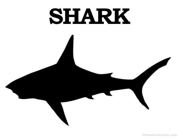 Printable Shark Silhouette