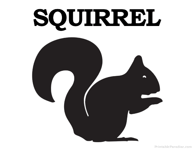 Printable Squirrel Silhouette