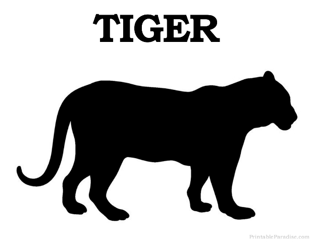 Printable Tiger Silhouette