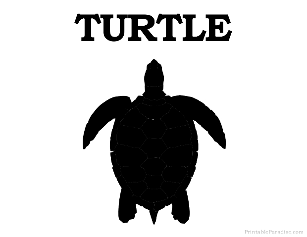 Printable Turtle Silhouette