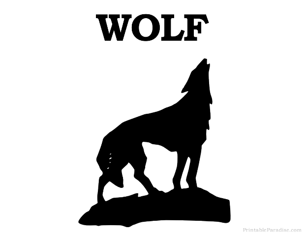 Printable Wolf Silhouette