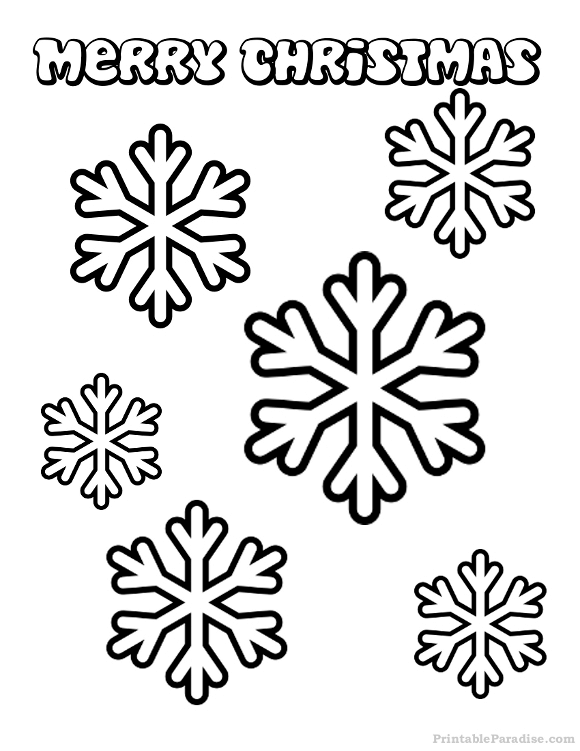 Printable Snowflakes Coloring Page