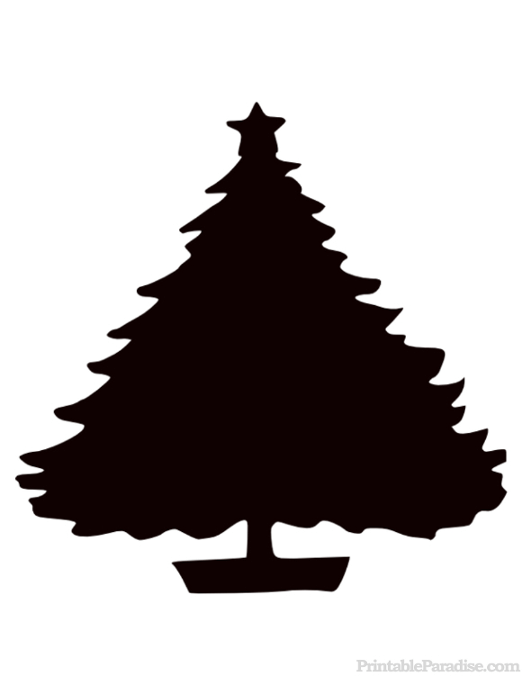 Printable Christmas Tree Silhouette
