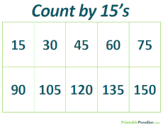 Count By 15's Practice Worksheet