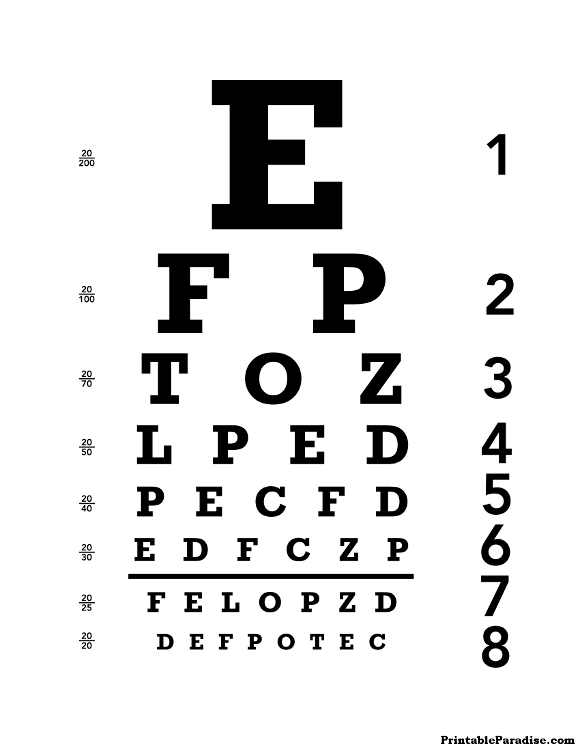 Free Eye Chart Pdf