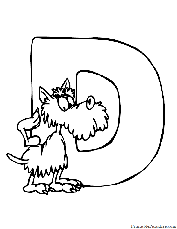 Printable Letter D Coloring Page