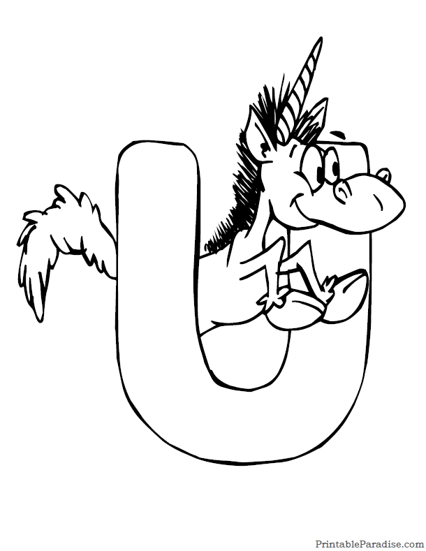 Printable Letter U Coloring Page