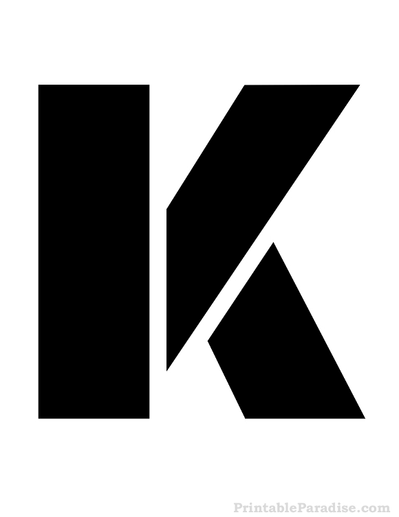 Printable Letter K Stencil