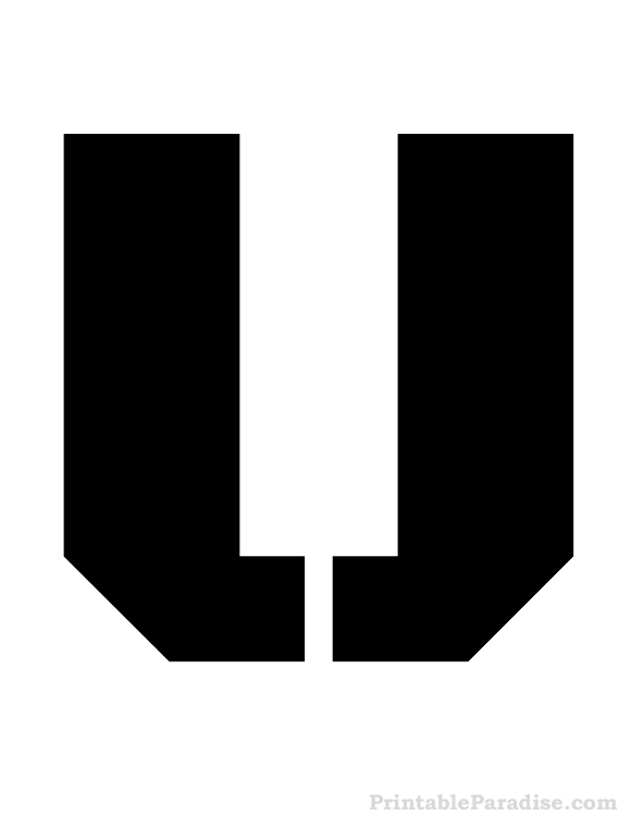Printable Letter U Stencil Print Stencil For Letter U