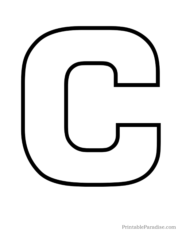 printable letter c outline