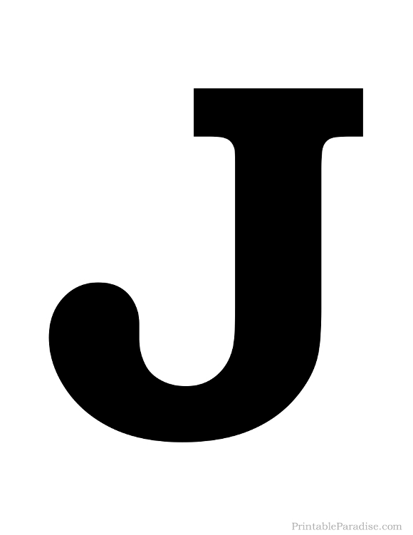 printable letter j silhouette
