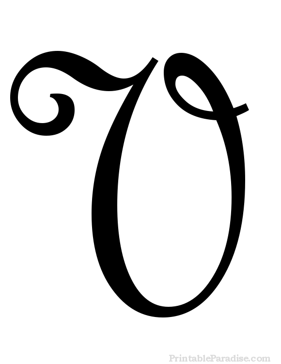 V in cursive