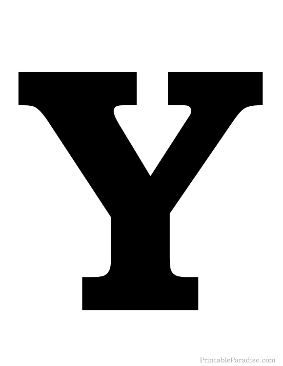 printable letter y silhouette