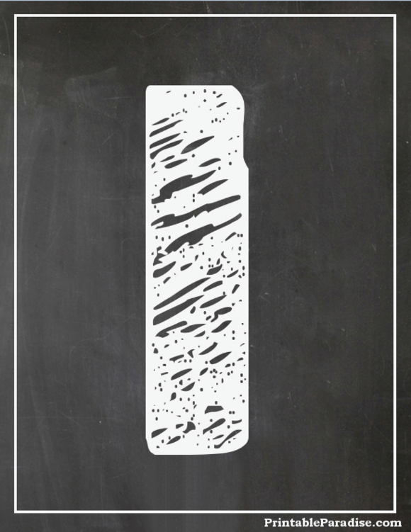 Printable Number 1 With Chalkboard Effect