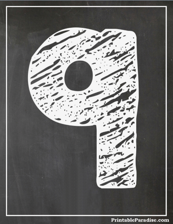 Printable Number 9 With Chalkboard Effect