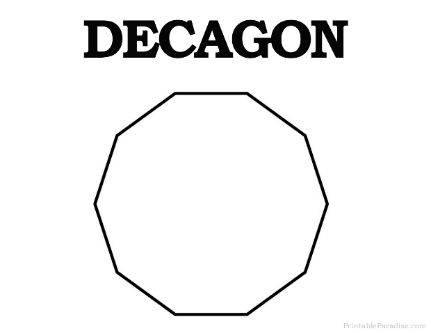 Printable Decagon Shape