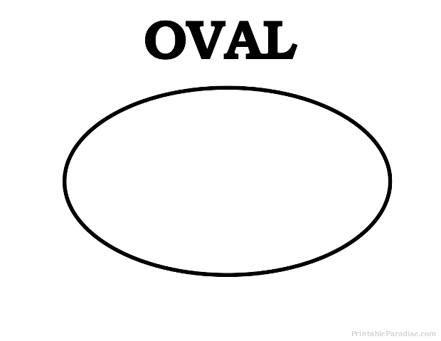 Printable Oval Shape