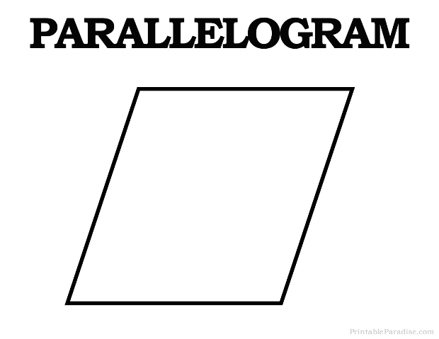 Printable Parrallelogram Shape