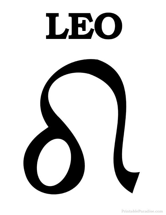 printable leo zodiac sign