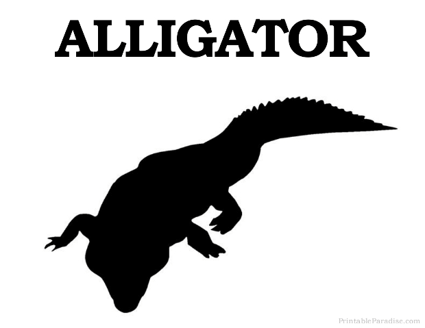 Printable Alligator Silhouette