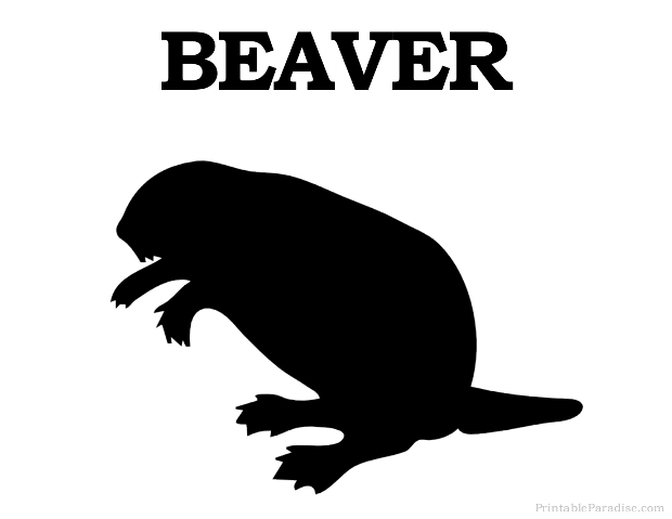 Printable Beaver Silhouette