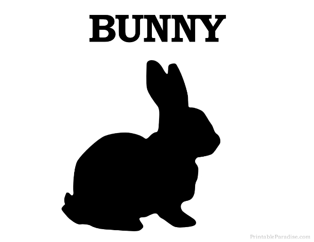 Printable Bunny Silhouette - Print Free Bunny Silhouette