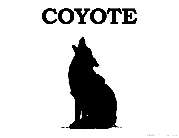Printable Coyote Silhouette