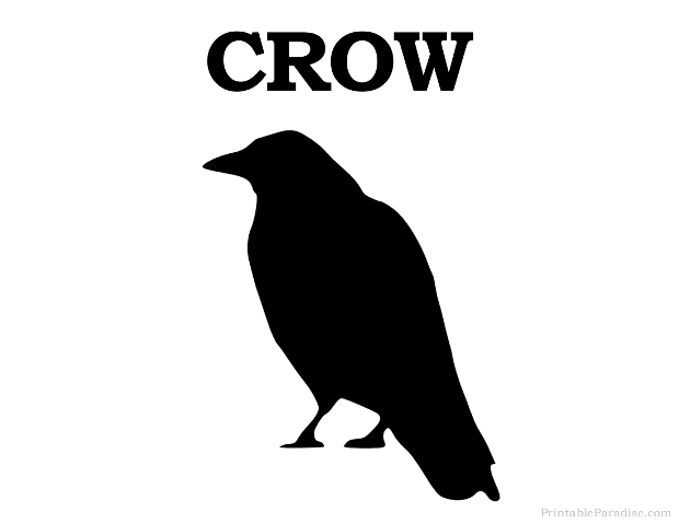 Printable Crow Silhouette