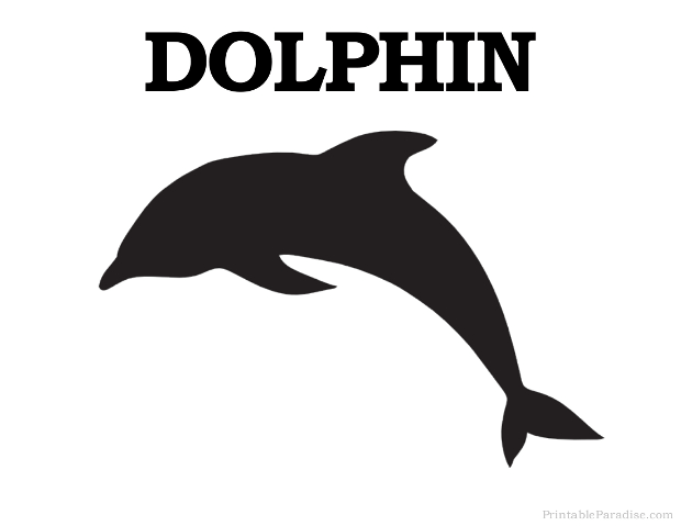 Printable Dolphin Silhouette