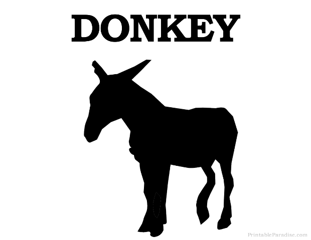 Printable Donkey Silhouette