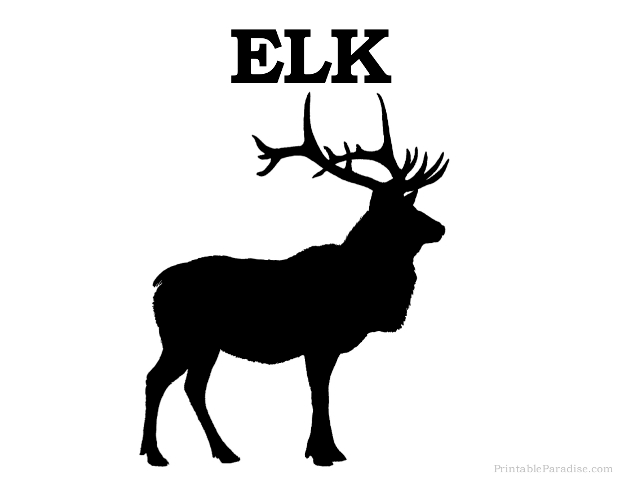 Printable Elk Silhouette
