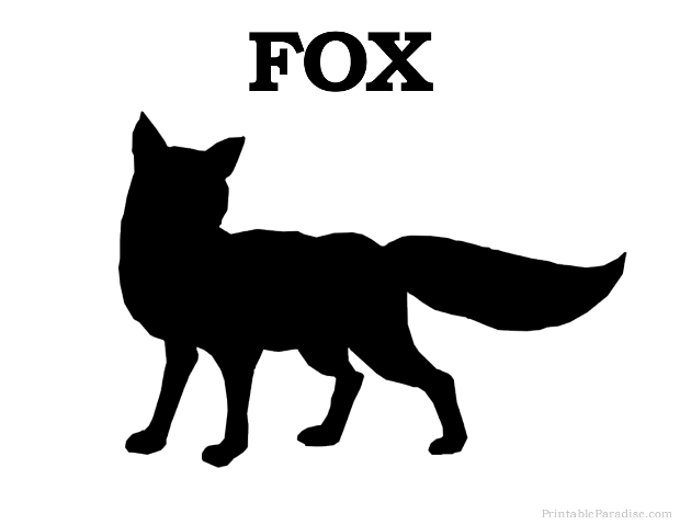 Printable Fox Silhouette