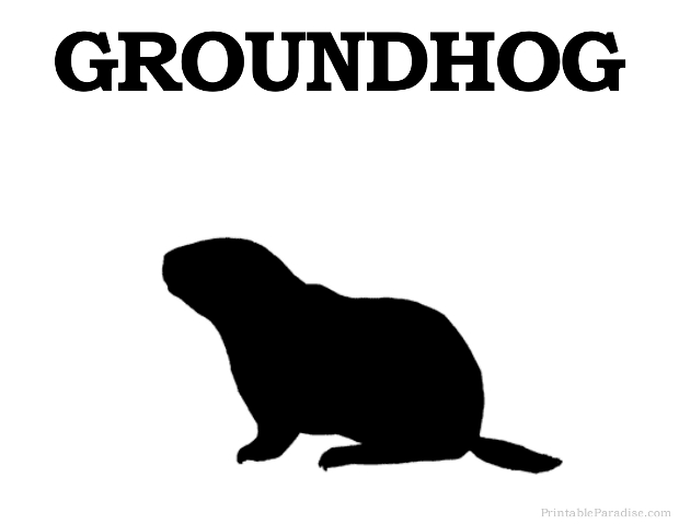 Printable Groundhog Silhouette