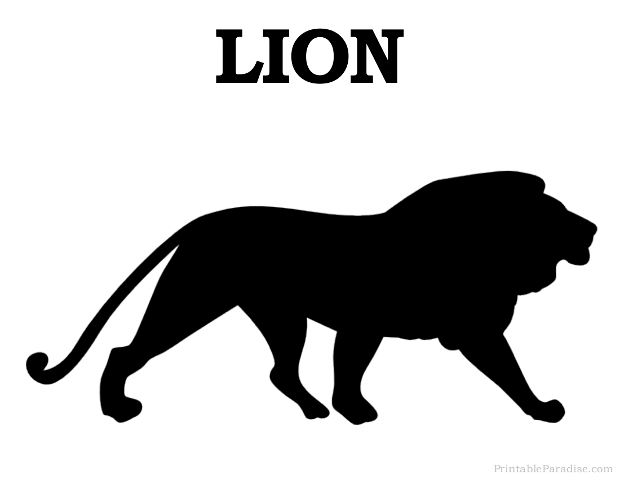 Printable Lion Silhouette