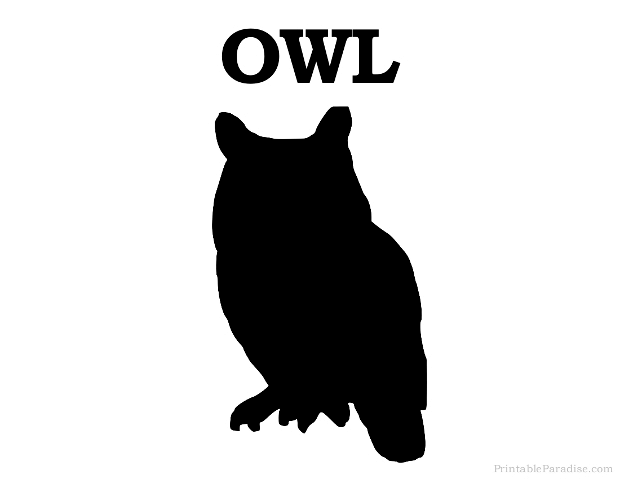 Printable Owl Silhouette