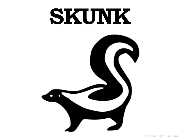 Printable Skunk Silhouette