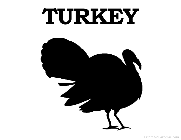 Printable Turkey Silhouette