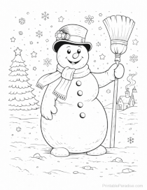 Frosty the Snowman Coloring Page