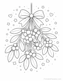 Mistletoe Coloring Page