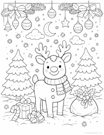 Reindeer Coloring Page