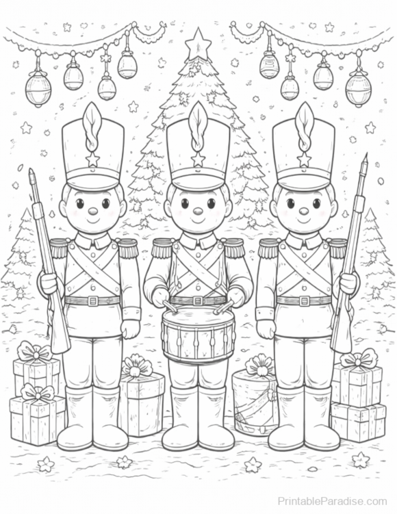 Printable Toy Soldiers Coloring Page