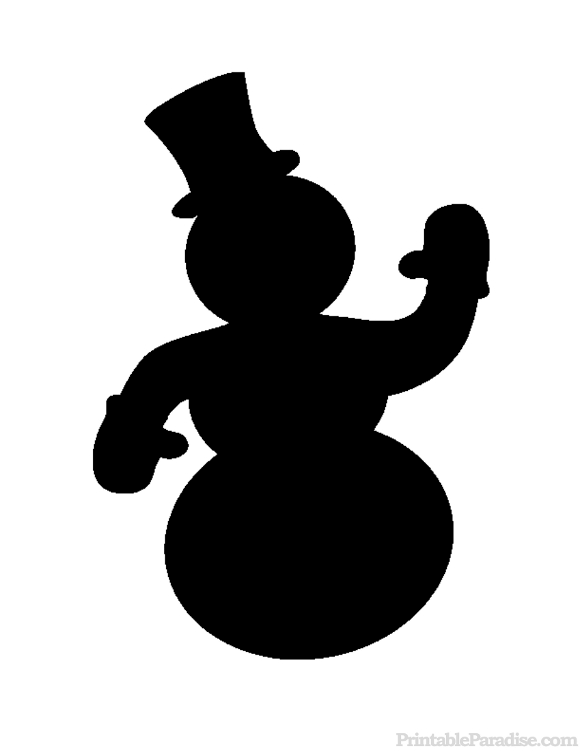 Printable Snowman Silhouette